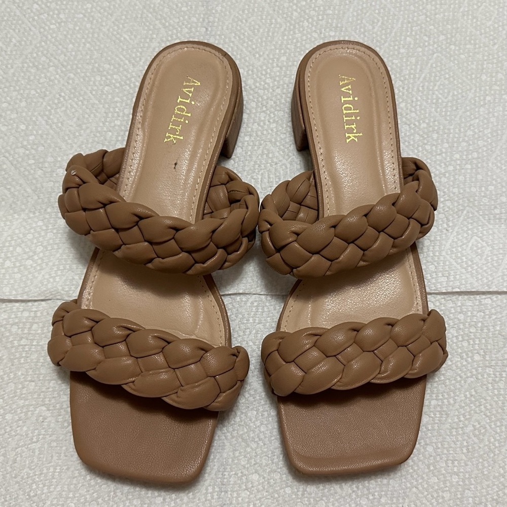 Women's Brown Braided Sandals
